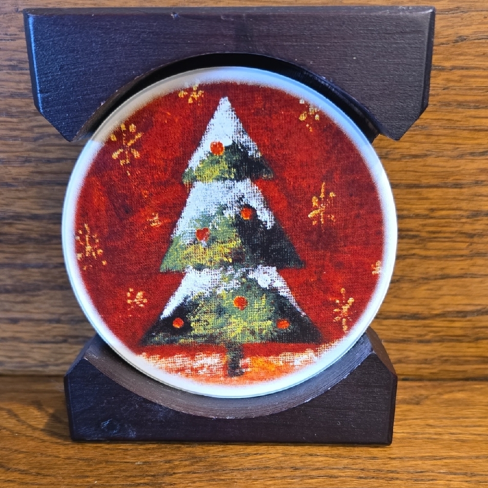 Evergreen Festive Coaster Set of 4